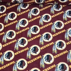 Washington Redskins Indian Symbol 4' Logo Fleece Material 36"x58" Out of Print